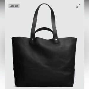 Rag & Bone Black Leather Tote Sleek Minimalist Design